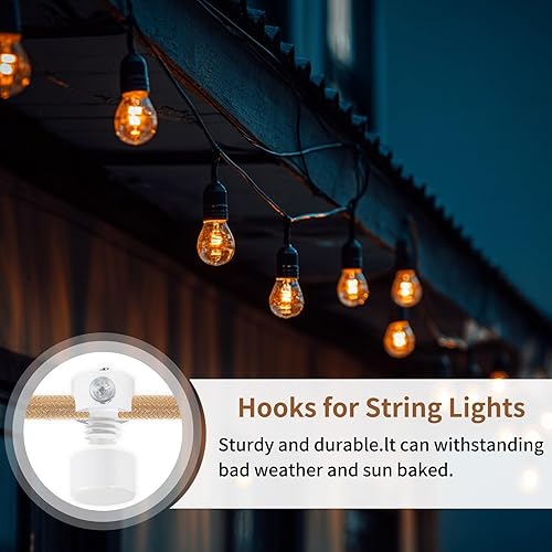 Miniatura 8 de Ganchos de techo mejorados de 0.46 pulgadas con agujero grande para luces colgantes, gancho de techo de aluminio para luminaria, gancho ajustable