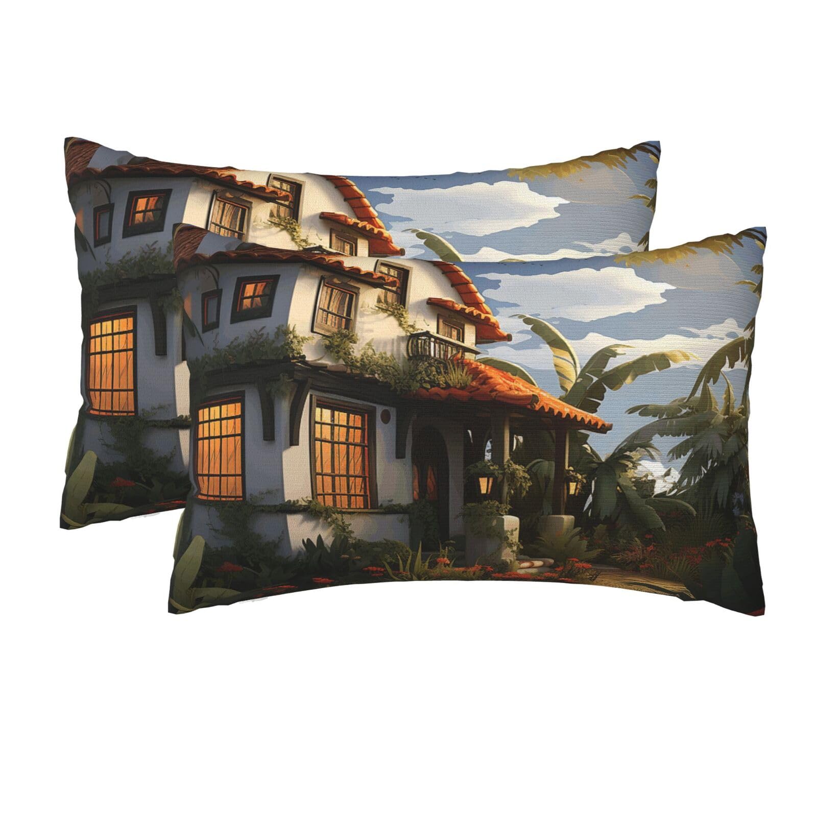 2 Pack Queen Size Pillow Cases for Hair and Skin Soft Breathable Pillow Case Covers with Hidden Zipper Farmhouse Pillowcase 20x30 Inches Pillow Cover for Sleeping Gift