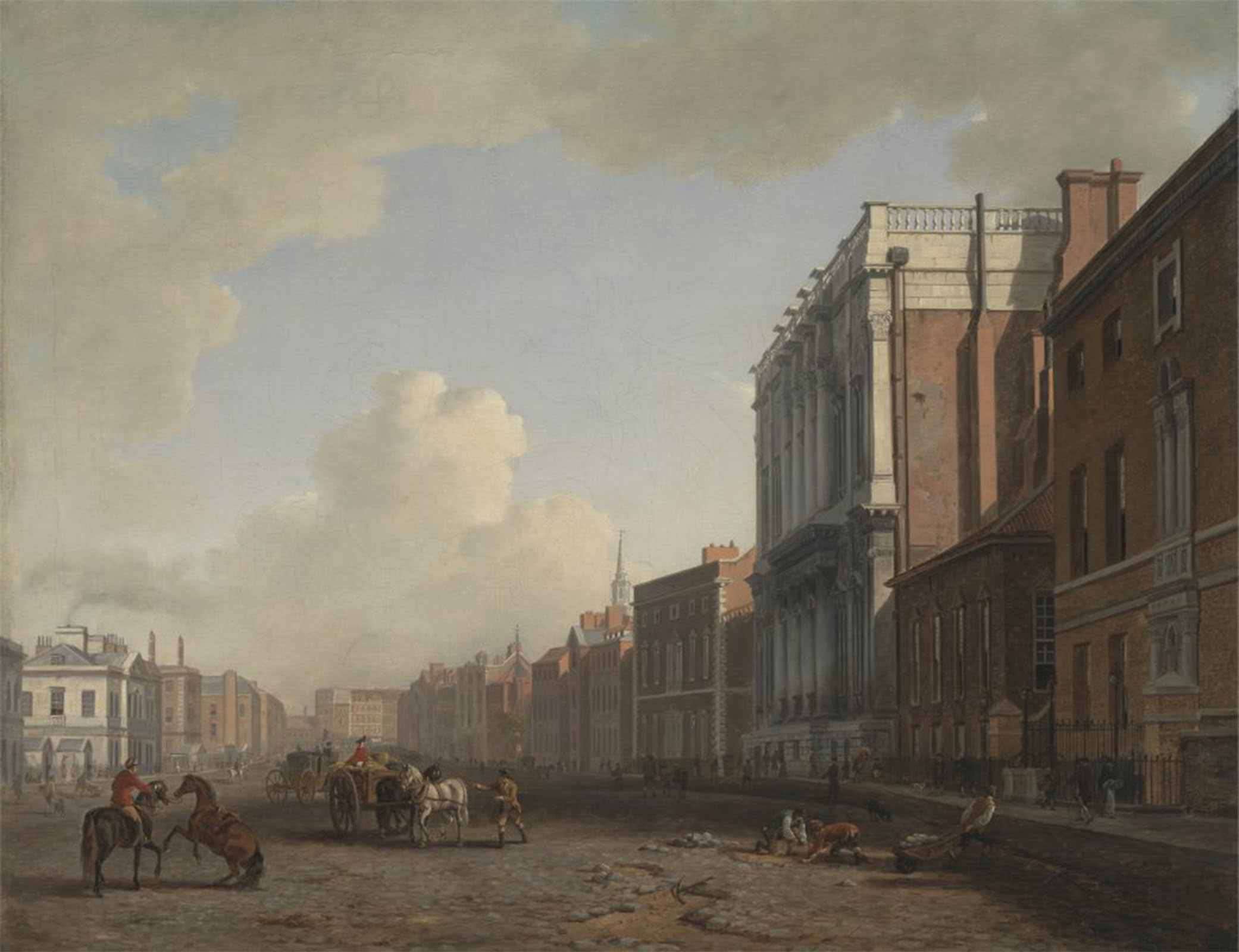 SERENDIPITP Retro Picture Poster Wall Art Pictures Painting Whitehall by William Marlow Wall Art Canvas Print for Wall Decor 60x90cm