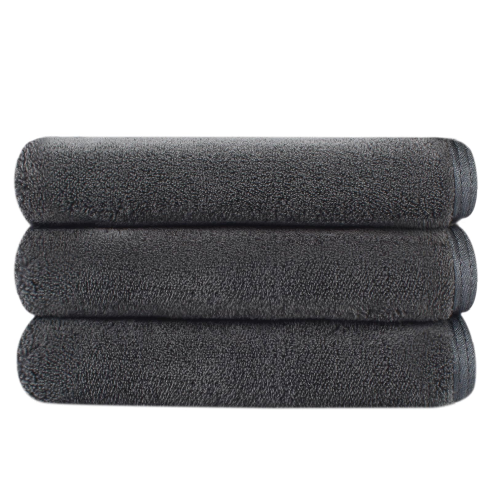 3Pack, Grey: Sinland Microfiber Face Cloths for Bath Reusable Makeup Remover Cloth Ultra Soft and Absorbent Washcloths for Baby 12Inch X 12Inch Grey 3 Pack-image-15