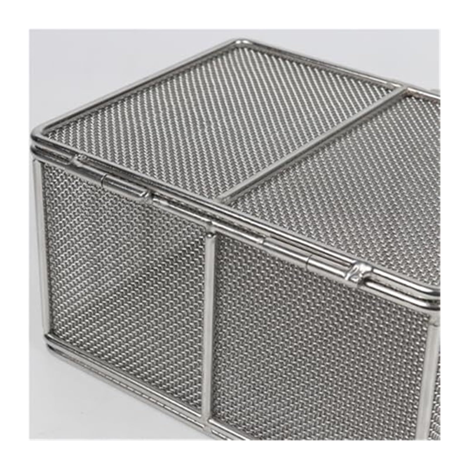 Cesta de Esterilización de Acero Inoxidable con Tapa Hermética - Bandeja de Malla Profesional para Equipos de Laboratorio e Instrumentos Reutilizables | 30*40*10cm