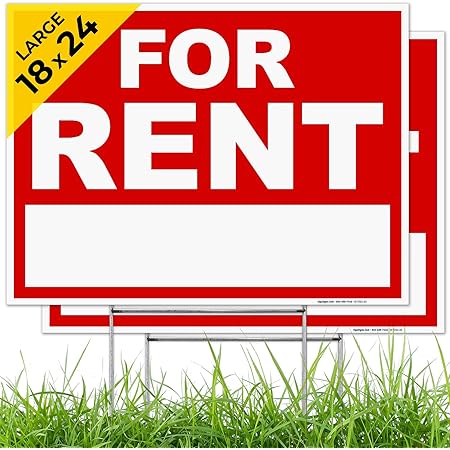 Amazon.com : VIBE INK for Rent Yard Signs Double Sided Prints on 24