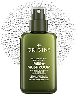 Origins Mega-Mushroom Soothing Face Mist | Plumps, Refreshes & Soothes | With Reishi & Snow Mushroom, 3.4 Fl Oz