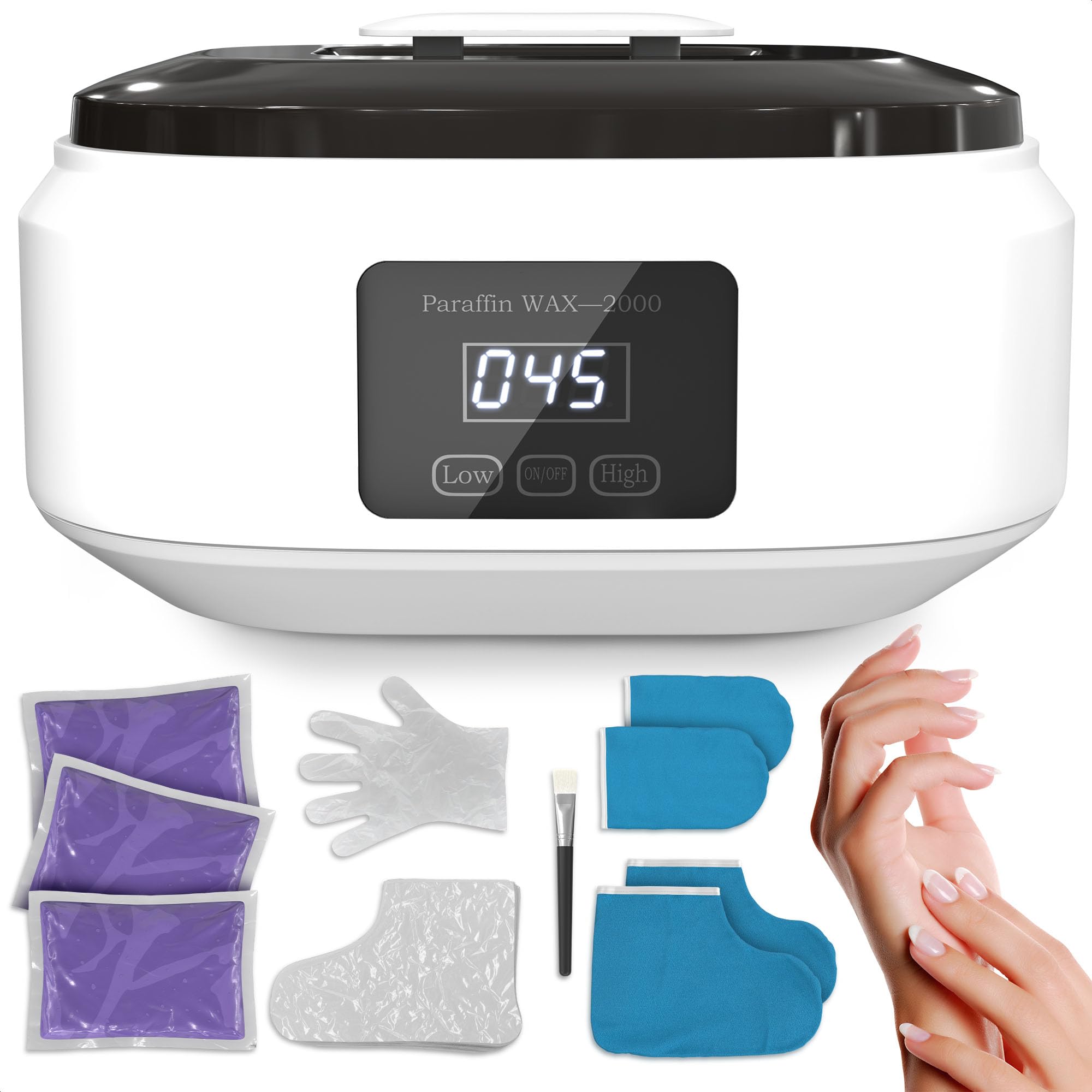 Paraffin Wax Machine for Hand and Feet, 3400ml, Two Modes, Full Kit