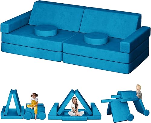 10 piezas de esponja de bloque de espuma sofá modular para niños pequeños para dormitorio y sala de juegos sofá creativo para niños imaginativos