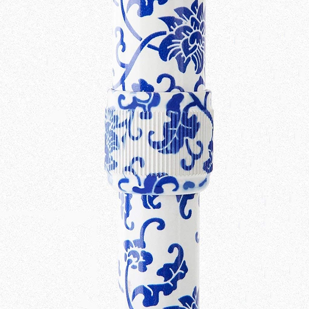 Bastón para Caminar, muletas para Ancianos, Flor Azul, un pie, bastón retráctil pequeño de Cuatro pies, Rango de Ajuste de 56 Cm-92 Cm