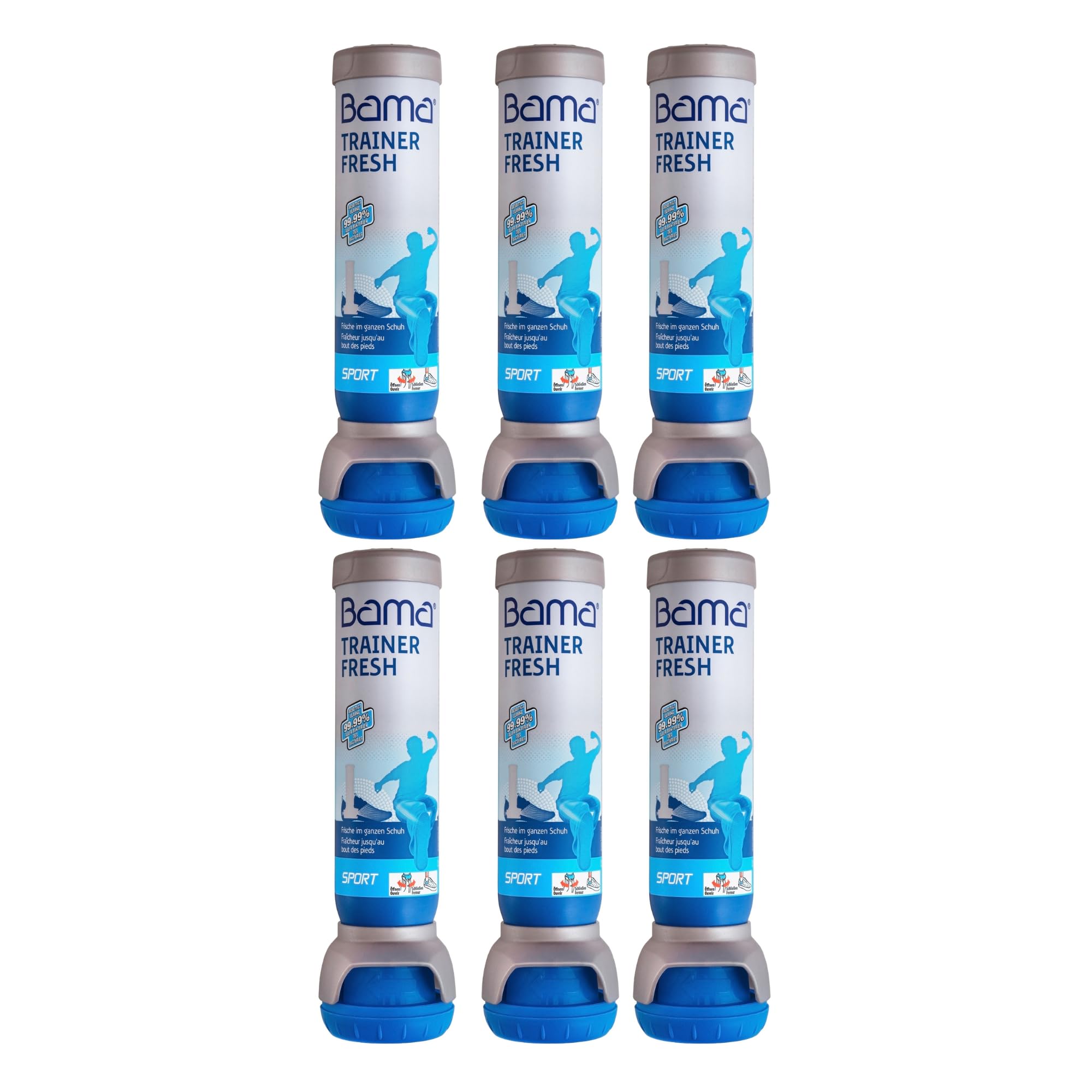 Bama Spray Desodorante para Zapatos - Neutralizador de Olores para Pies con Mal Olor Set Pulverizador Antibacteriano para Calzado - 6x 100ml
