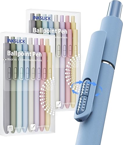 Miniatura 9 de 8 bolígrafos de bola negros de 1.0mm de punta media con escritura suave | Bolígrafos de alta calidad de larga duración y retráctiles para la