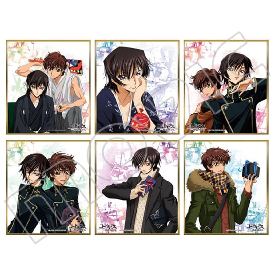 コードギアス 反逆のルルーシュ 集合 色紙 コードギアス 反逆のルルーシュ - トレーディング grunge CANVAS