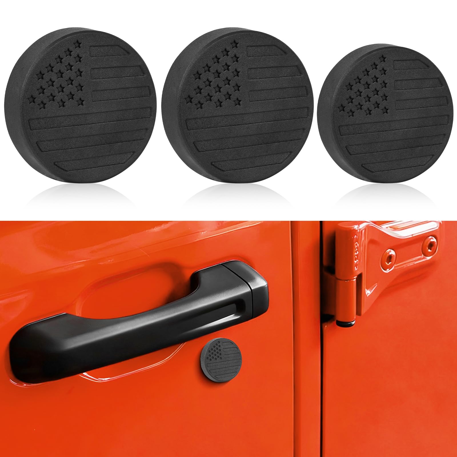 Keyhole Covers, Magnetic Door Lock Cover for 2018-2024 Wrangler JL & Gladiator JT, Keyhole Protection Accessories (for JL)