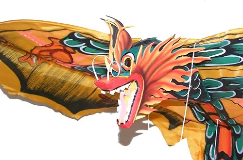 Cometa de tela tradicional asiática balinesa Dragon Kite - TAMAÑO GRANDE