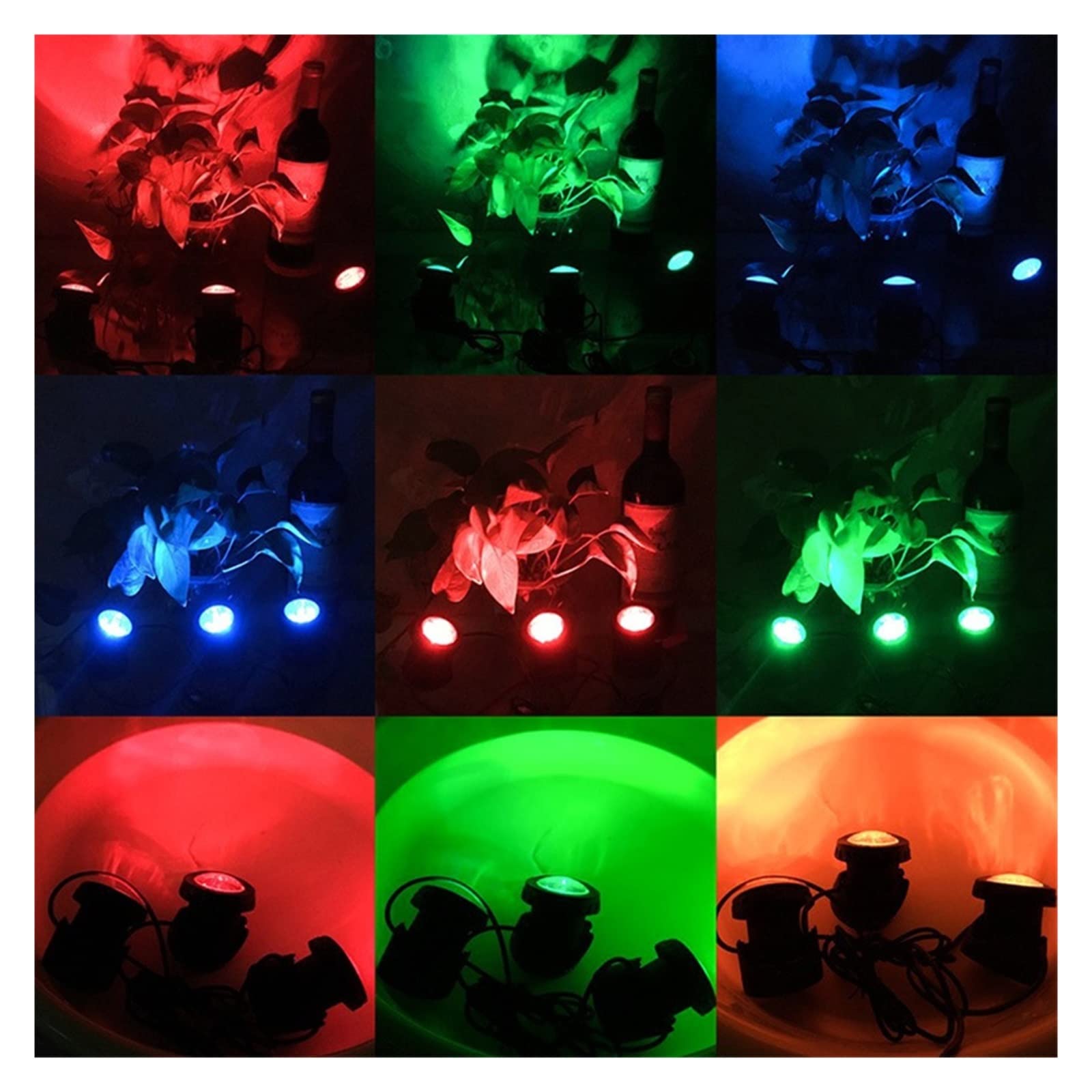 Luce subacquea a energia solare for piscina Lampada da esterno impermeabile for esterni giardino a LED Faretti solari Basso Consumo Energetico(1 to 2)