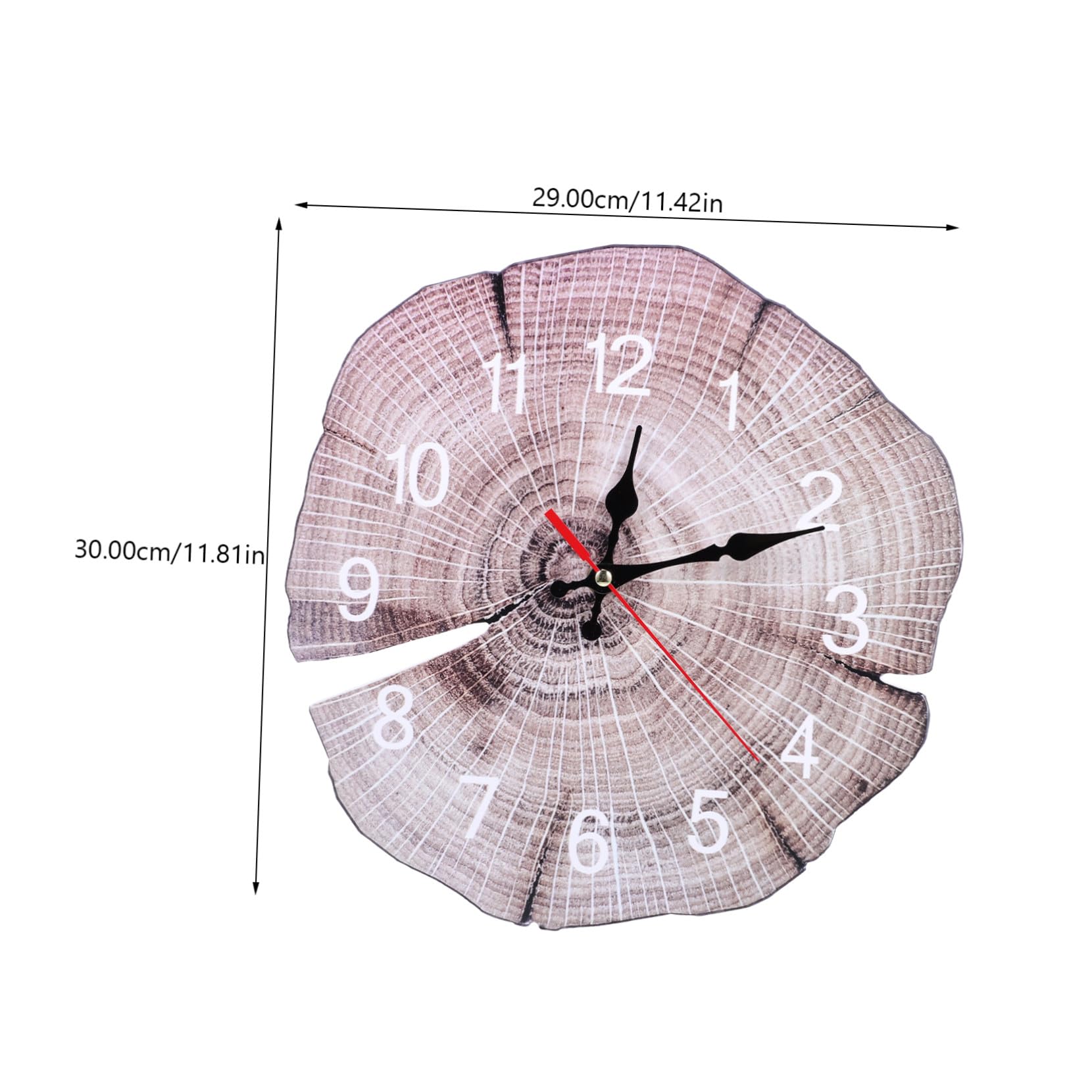 Homoyoyo Stilvolle Wanduhr mit Jahresringen, Leise, Deko