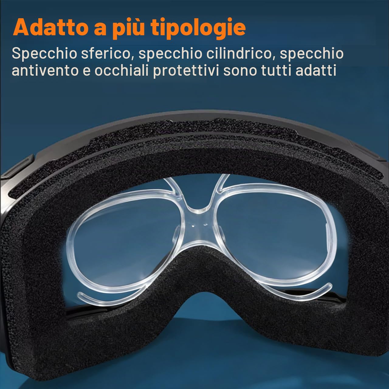 LIOOBO Occhiali da Sci da Prescrizione Rx Inserts Adattatore Ottico Adattatore Ottico Flessibile Bendible Bendible Dimensioni Universale Cornice Interna Snowboard Motorcycle Goggle