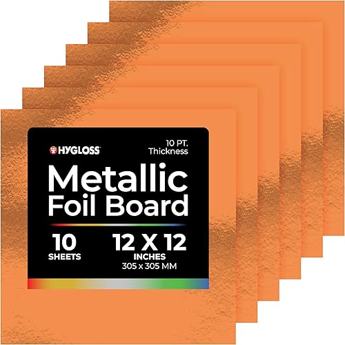 Miniatura 6 de Hygloss Products Metallic Foil Board Sheets - 12 x 12 Inches  Silver, 10 Pack