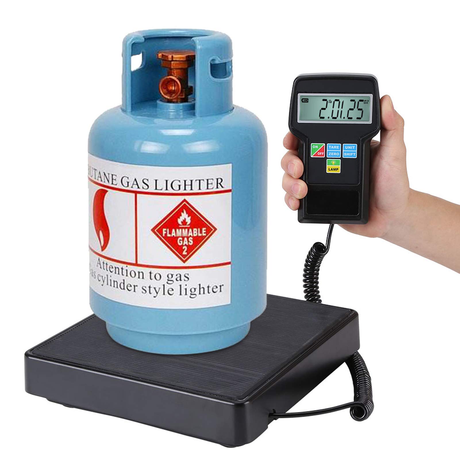 Ejoyous Báscula de Refrigerante Electrónica, Báscula de Peso de 100 Kg Báscula de Refrigerante Electrónica Digital Báscula Digital con Estuche Portátil y Pantalla LCD para Aire Acondicionado