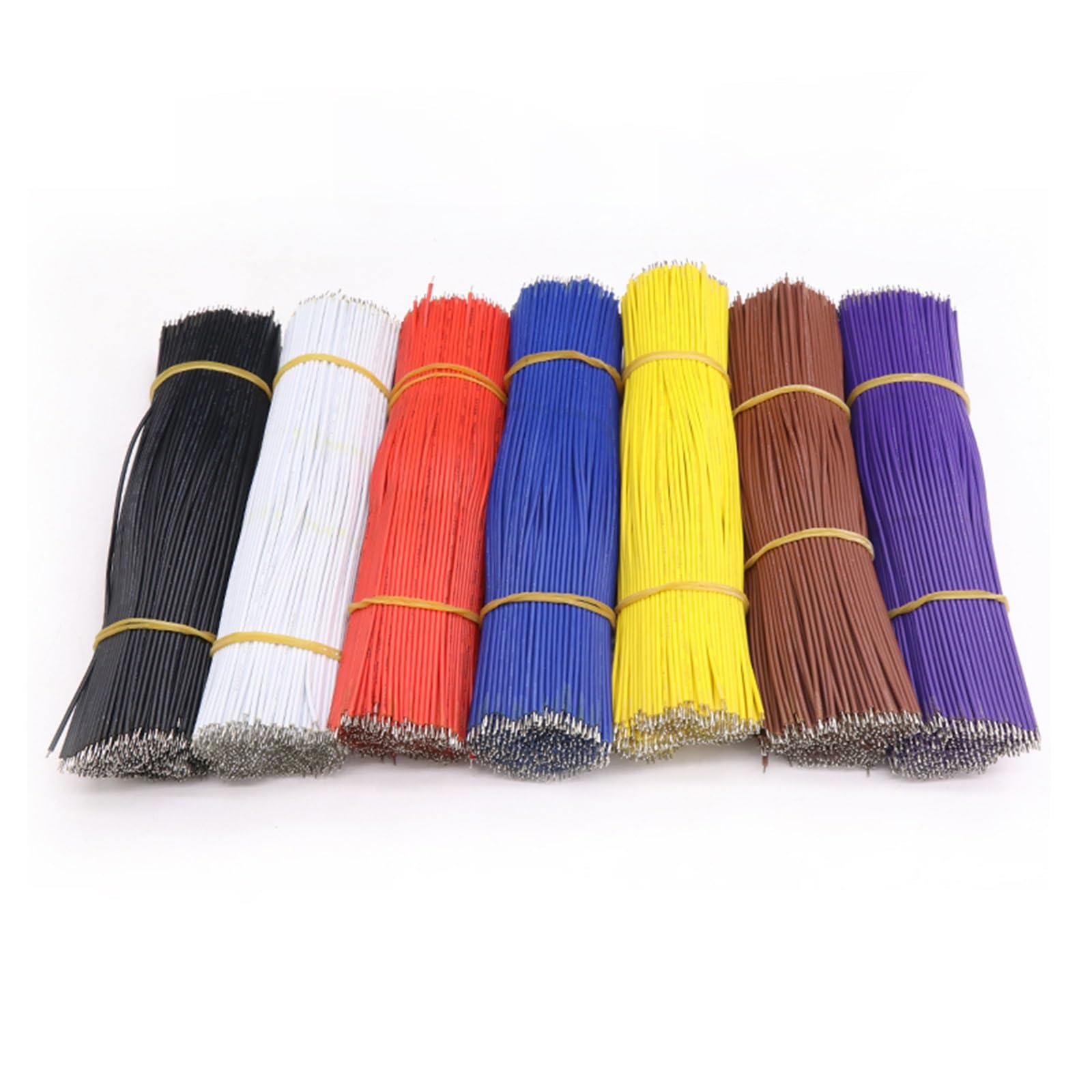 ELLANA Cable Flexible Tin-Plated Copper Fly Jumper Wire, 24 AWG Electron Solder Cable, PVC Insulated Conduct Connector Line, 140Pcs Extension Connector (Color : Length 150mm)