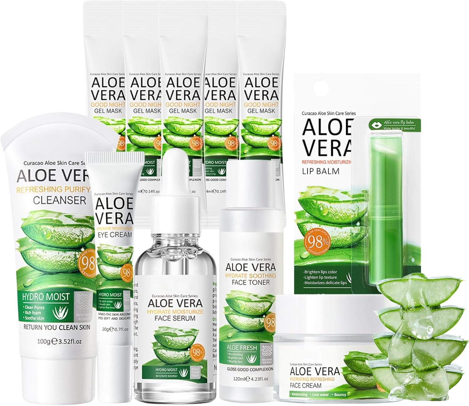 Teenage Girls Gifts – Aloe Vera Skin Care Sets & Kits – Gfts for Teenage Girls – Aloe Vera Skincare Set for Hydrating,Nourishing,Moisturizing – Pamper Gifts for Women – Skin Care & Face Care Gift Set