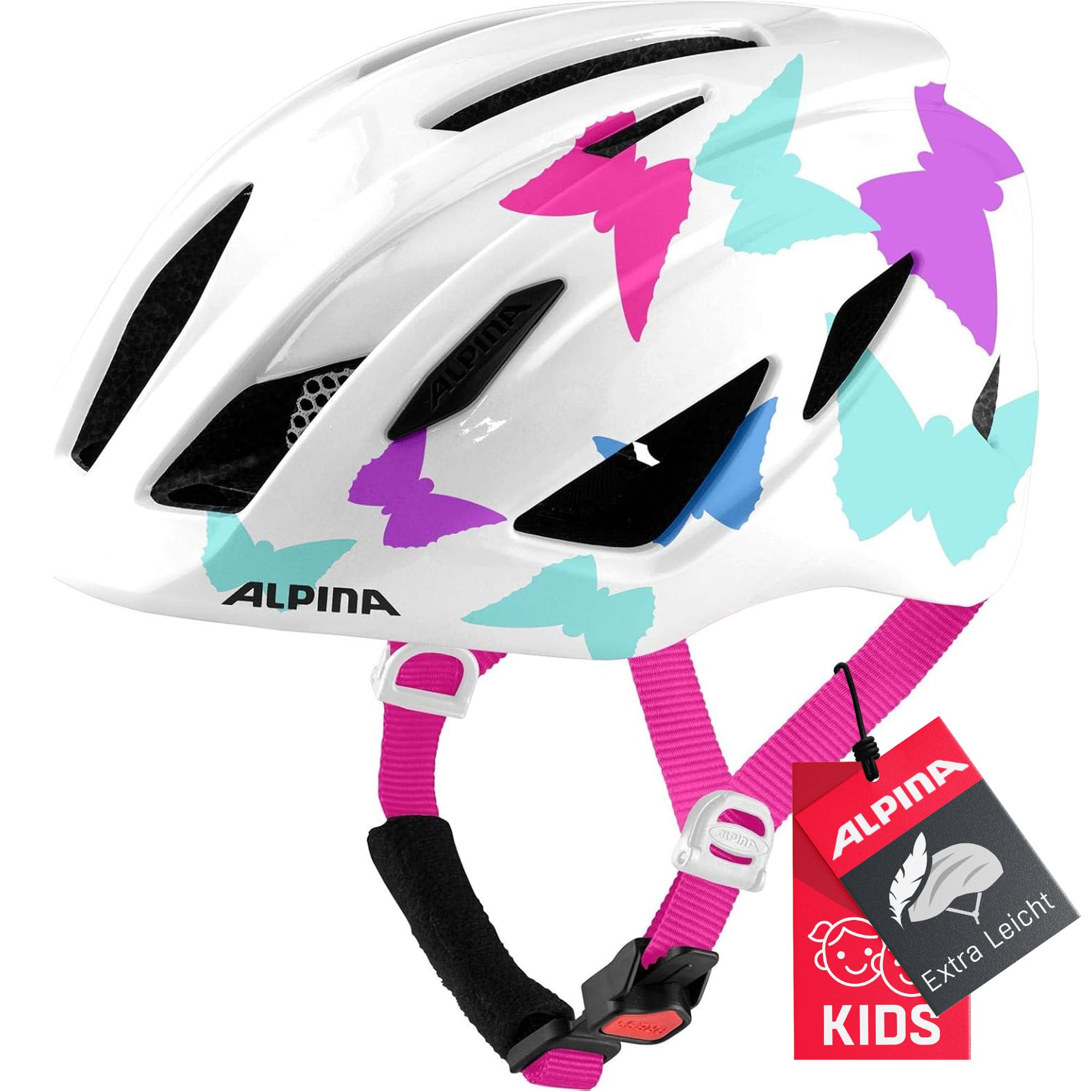Alpina PICO - Leichter, Optimal Klimatisierter & Bruchfester Fahrradhelm mit Fliegennetz Für Kinder, optional mit Licht