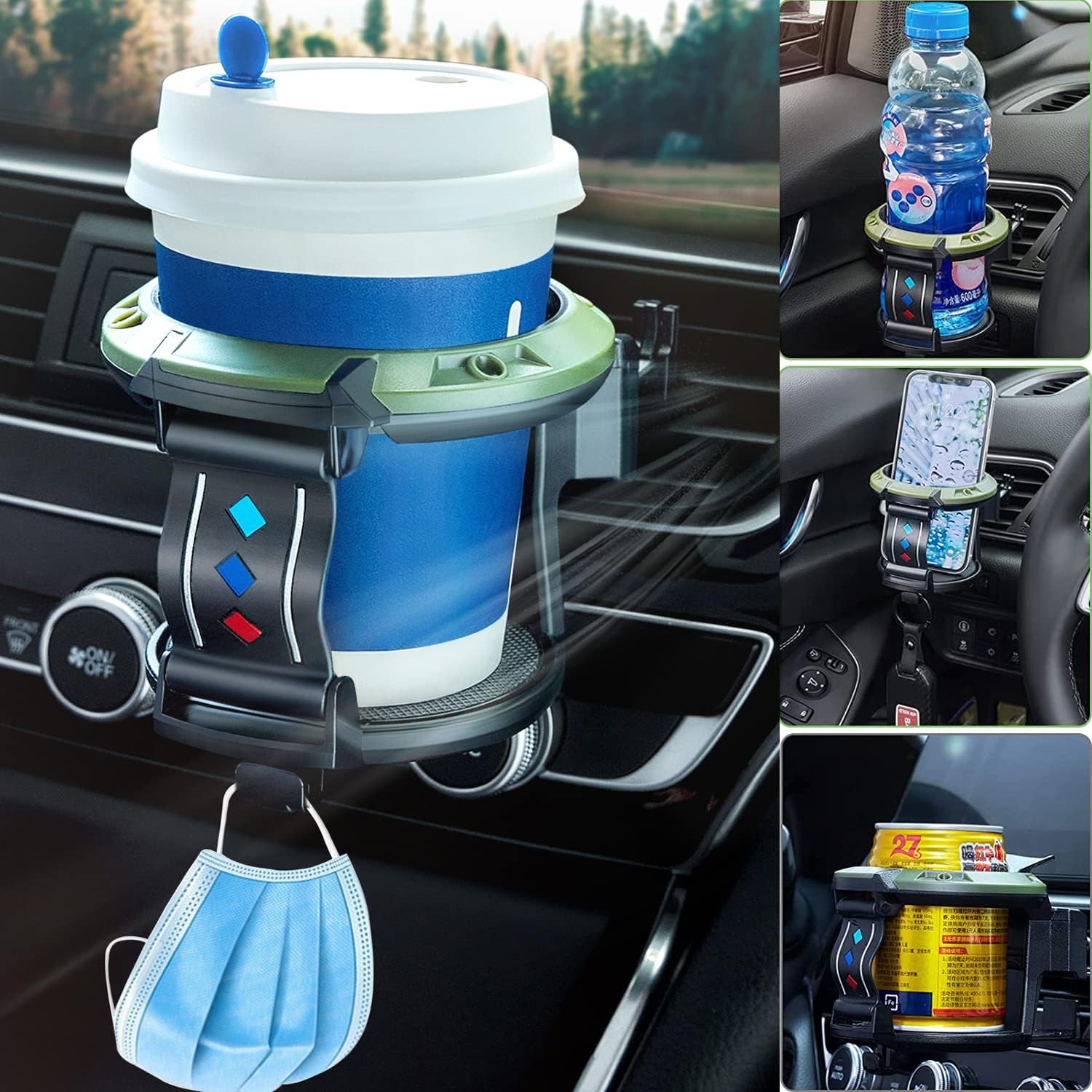 Multifunction Car Cup Holder/Drink Holders,Coffee Mug Holder with 7.5cm