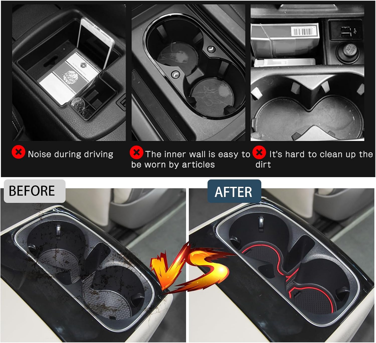 2026 Carnival Door Slot Mats for 2022-2026 Kia Carnival Accessories 17 PCS/Sets Anti-Slip Rubber Mats Center Console Liner Mats Compatible with 2022 2023 2024 2025 2026 Kia Carnival