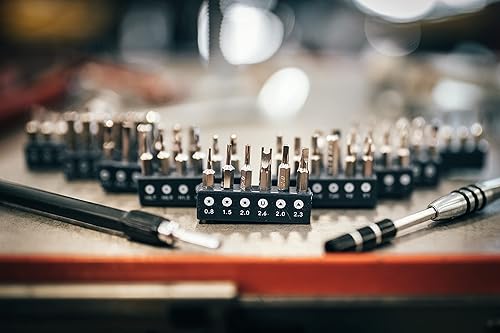 Miniatura 4 de Wheeler Juego de micro destornilladores de precisión con estuche de almacenamiento para ajuste de visión, reparación de gafas y electrónica