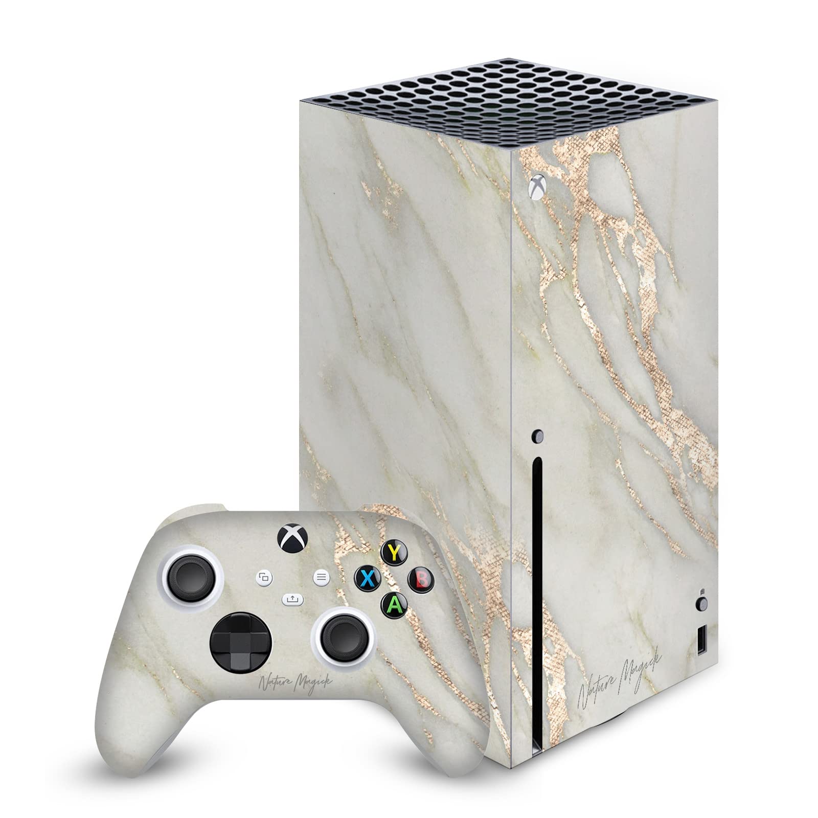 Head Case Designs Offizielle Nature Magick Gold Kunst Mix Vinyl Haut Gaming Aufkleber Abziehbild Abdeckung kompatibel mit Xbox Series X Console and Controller Bundle