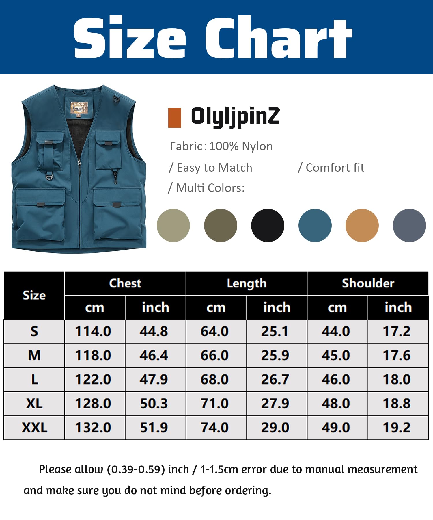Homme Gilet de Pêche Multi-poches Veste de Sport en Plein Air Léger Respirant à Séchage Rapide Gilet de Chasse Photographie Sans Manche Voyage Camping Gilet Extérieur Été Gilet de Travail