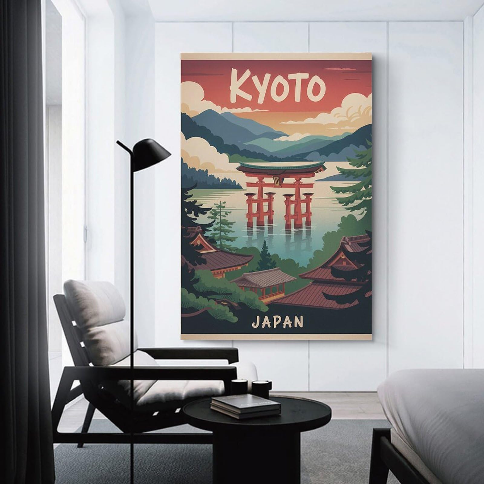 Junmoney Canvas Art Print Kyoto Japan Travel (3), 20x30inch(50x75cm), for Small Homes, Bedrooms Or Open Spaces, A Simple Refresh for Blank Walls