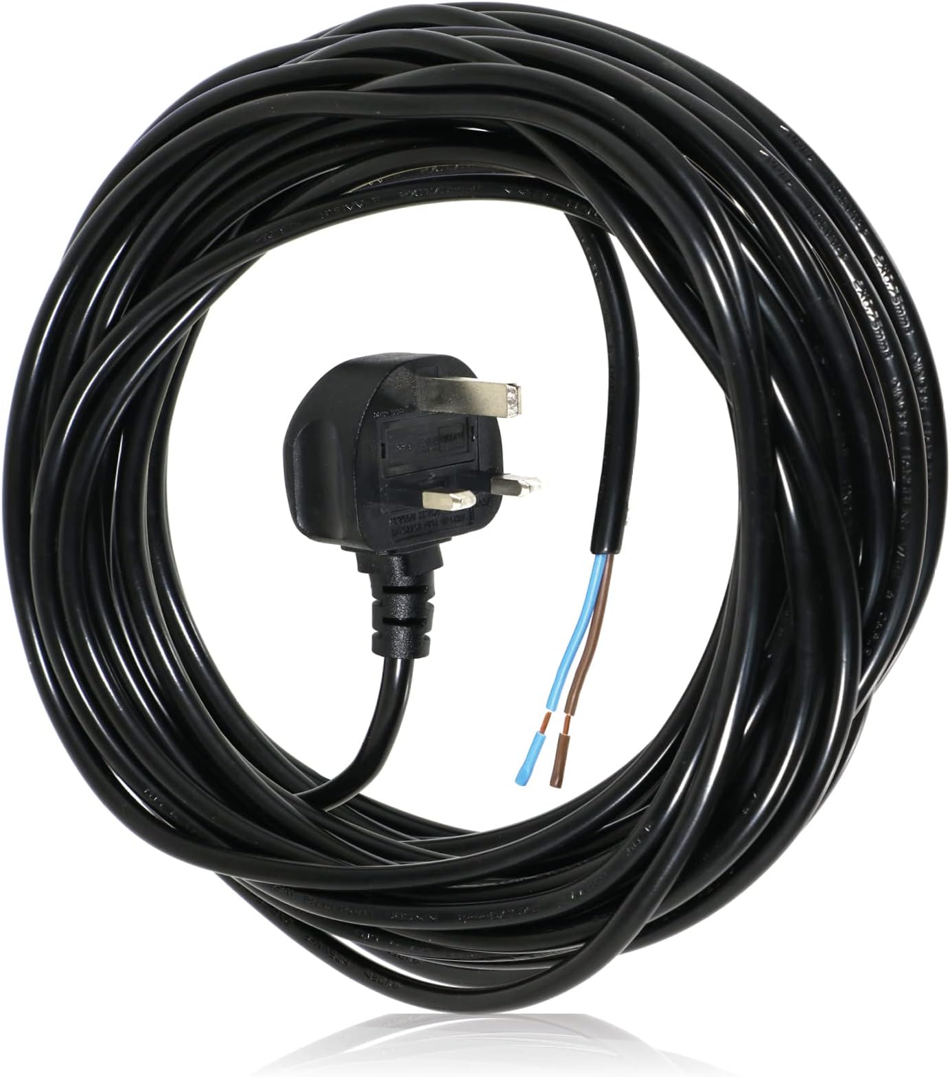 SPARES2GO XL Extra Long 12M Metre Black Cable Mains Power Lead for Shark Vacuum Cleaner (UK Plug)