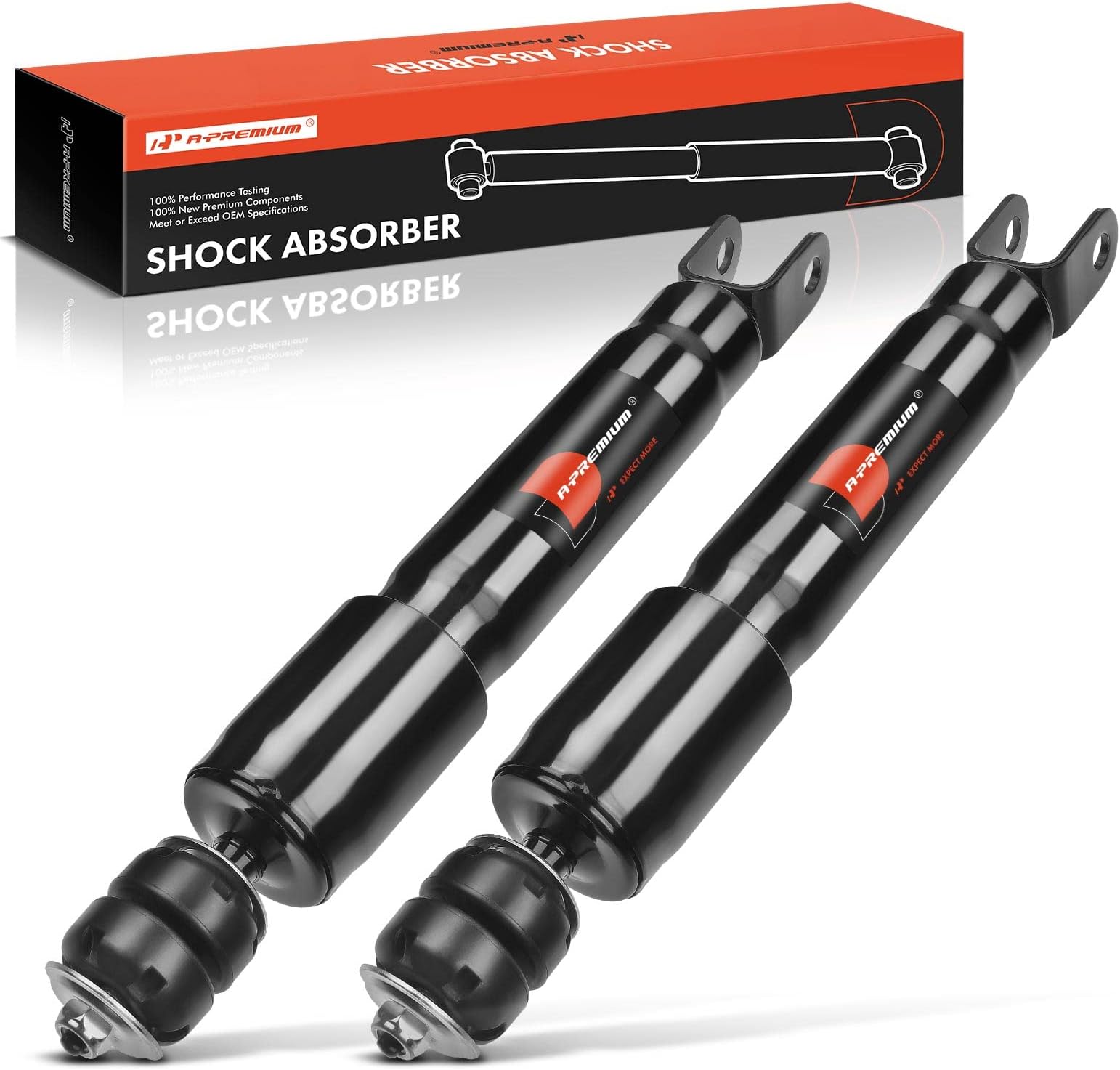 A-Premium Front Pair (2) Shock Absorber Compatible with Hummer H3 2006-2010, H3T 2009-2010, Driver and Passenger Side