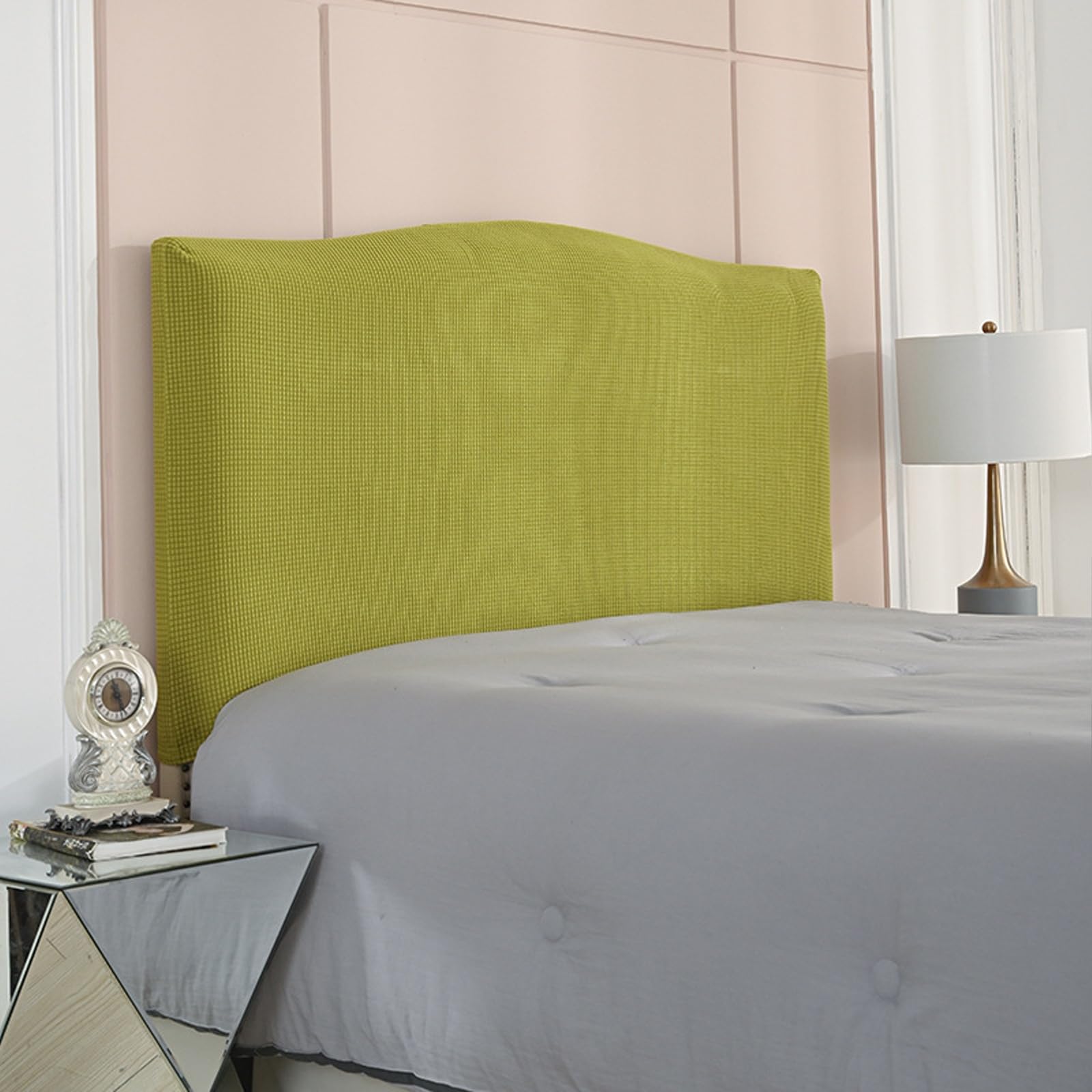 XIFUHUI Bed Headboard Cover Stretchable Dustproof Protective Headboard Stretch Bed Headboard Cover Bedroom Decor for single double king size beds(Fruity green,220cm)