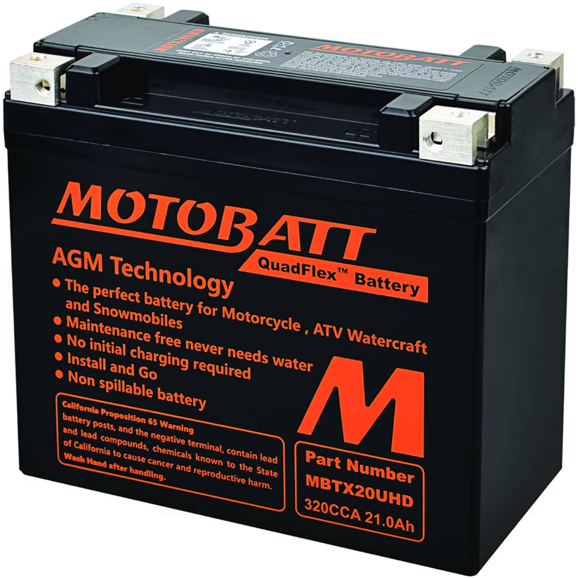 Amazon | MotoBatt DB Electrical MBTX20UHD Motobatt Battery 16Ah 