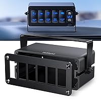 Vista 37 de Nilight Panel de Interruptores Basculantes de 5 Posiciones 5 Pines On Off Toggle Soporte de Aluminio 12V 24V Tablero Pre-Cableado Interruptores