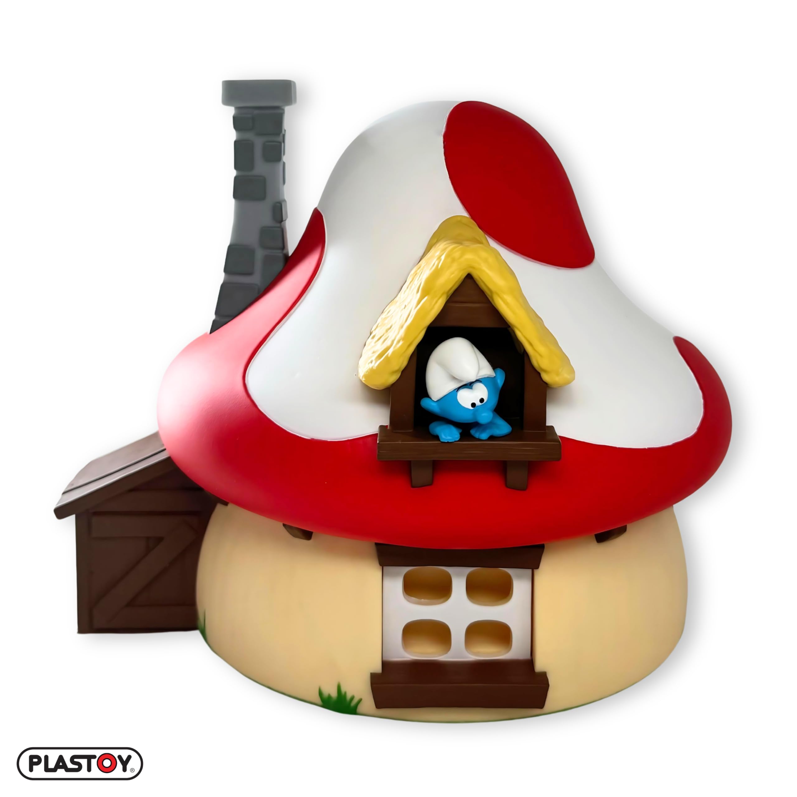 Plastoy Die Schlümpfe Sparschwein Pilzhaus - PVC - 15 cm