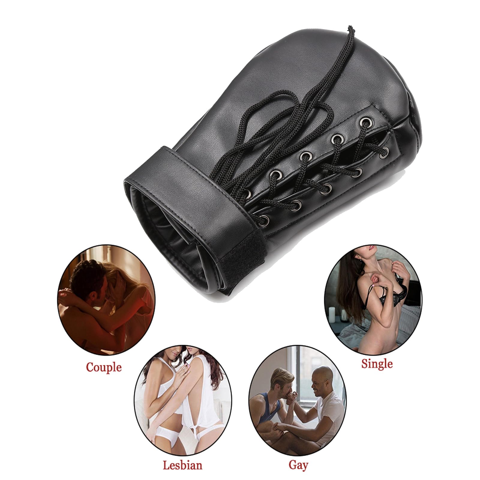 Gants De Bondage Pour Menottes Menottes Fétichistes Avec Laçage Menottes D'esclave Pour Menottes De Poignet Gants En Cuir Pour Esclaves De Contention Des Mains Jouets Sexuels Pour Femmes