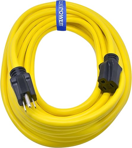 Cable de extensión Clear Power para interiores y exteriores 123 SJTW, enchufe para tierra de 3 clavijas