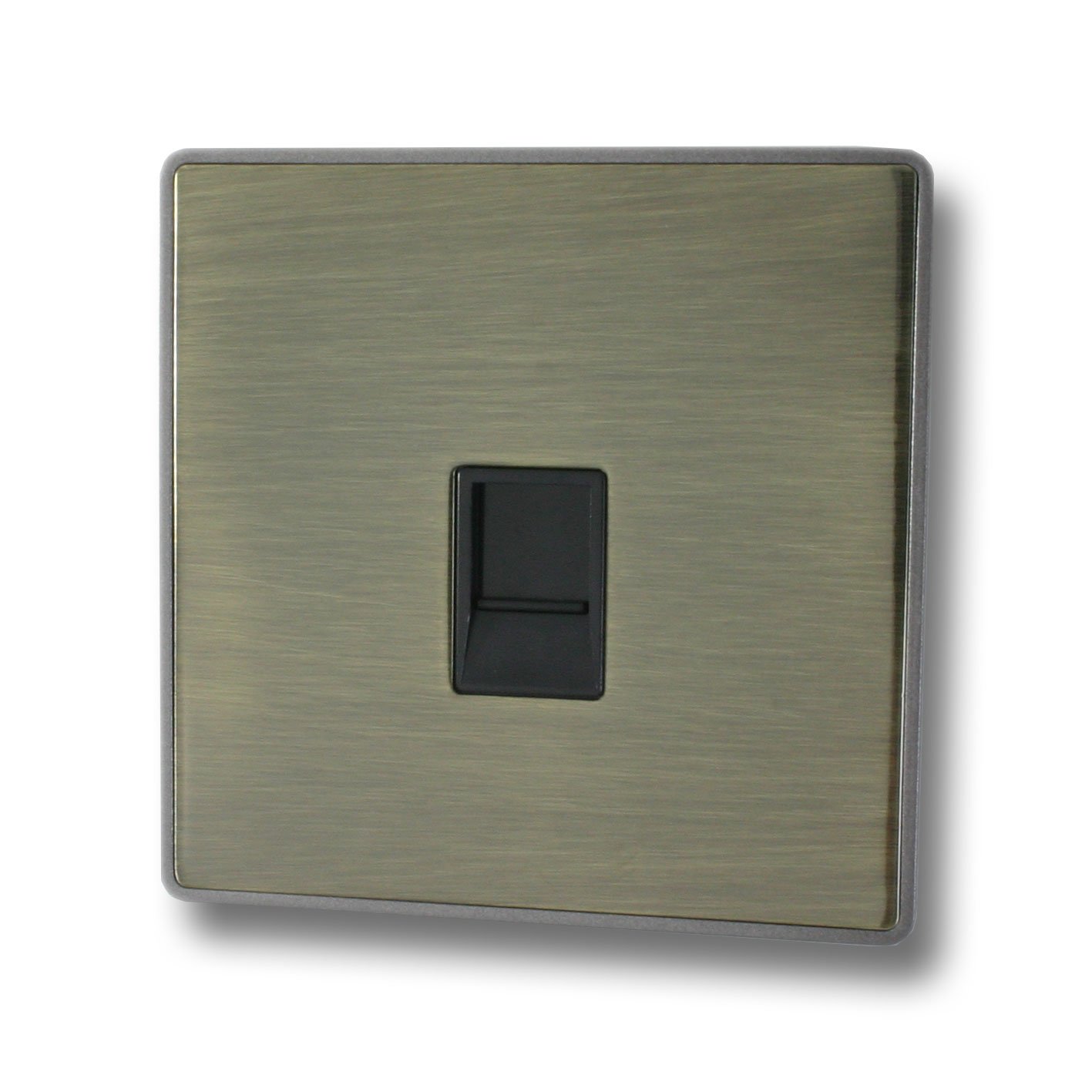 G&H Brassware Lexus Antique Bronze 1 Gang / Single Rj45 Cat 5 Plug Socket LAB61B