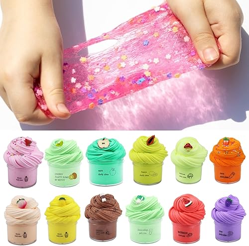 Miniatura 5 de Kit de slime de mantequilla, 1 unidad, limo de nube de fruta elástico perfumado, suave y no pegajoso, juguete de lodo con dijes para niños y niñas