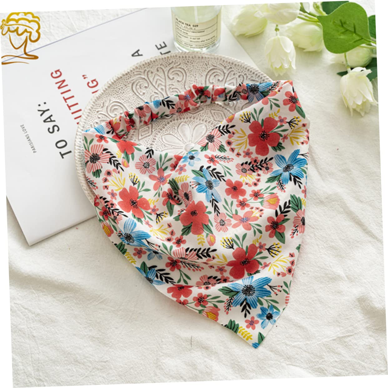 Didiseaon Piezas Turbante De Flores Diadema De Sudor De Entrenamiento Pañuelo Bohemio Diademas Elásticas para El Sudor Diadema para Niñas Hijab De Gasa Tela Deportes Anillo De Pelo Perder