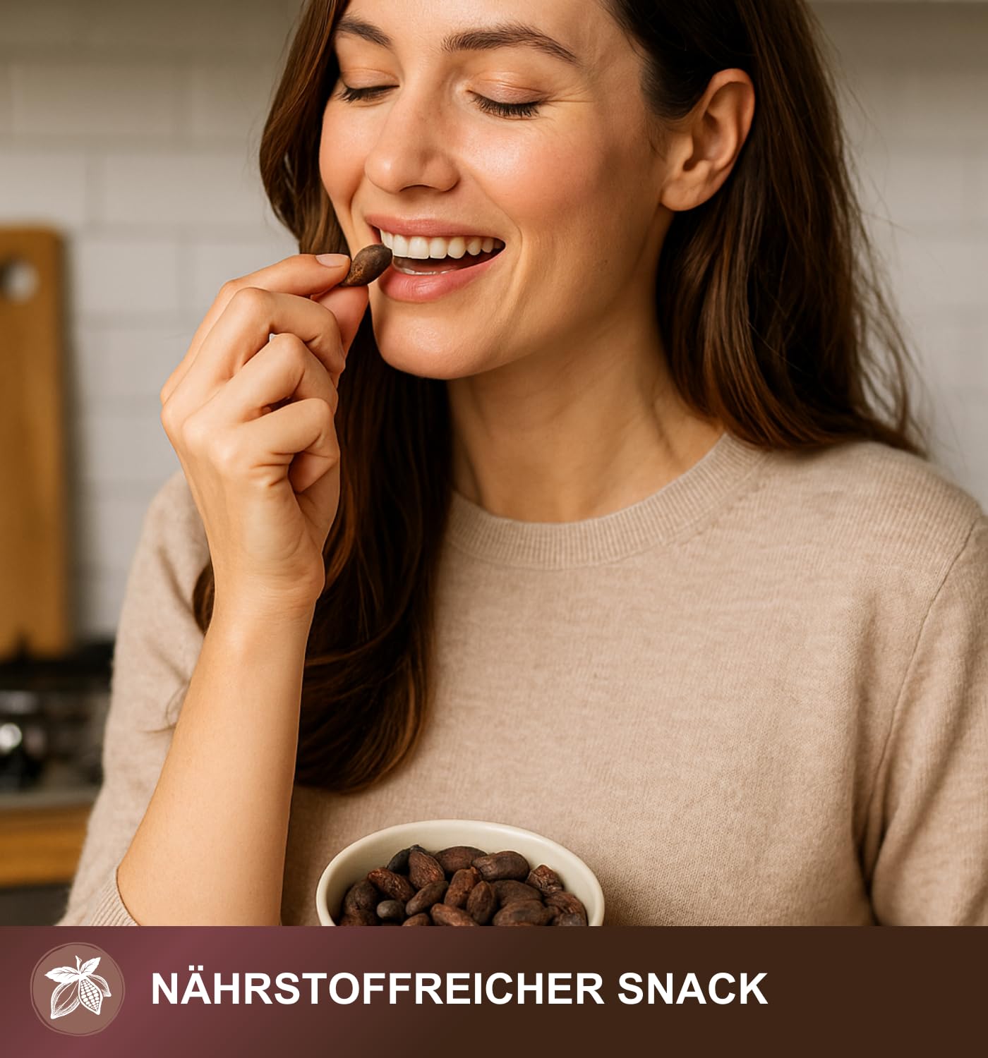 Edelmond Rohkost Kakaobohnen Bio 750 g Fairtrade-Zertifiziert Low Cadmium
