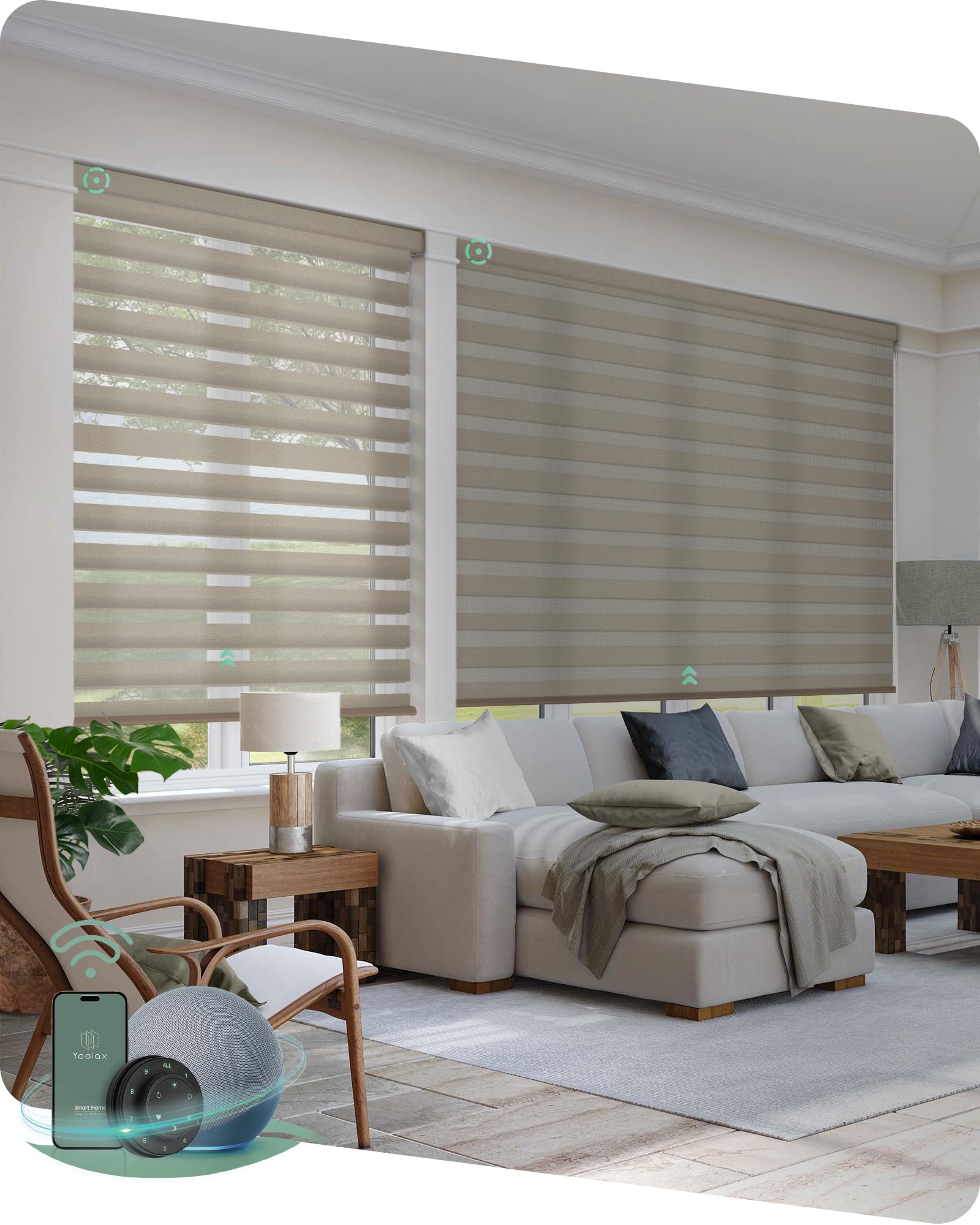 Yoolax Motorized Zebra Blinds