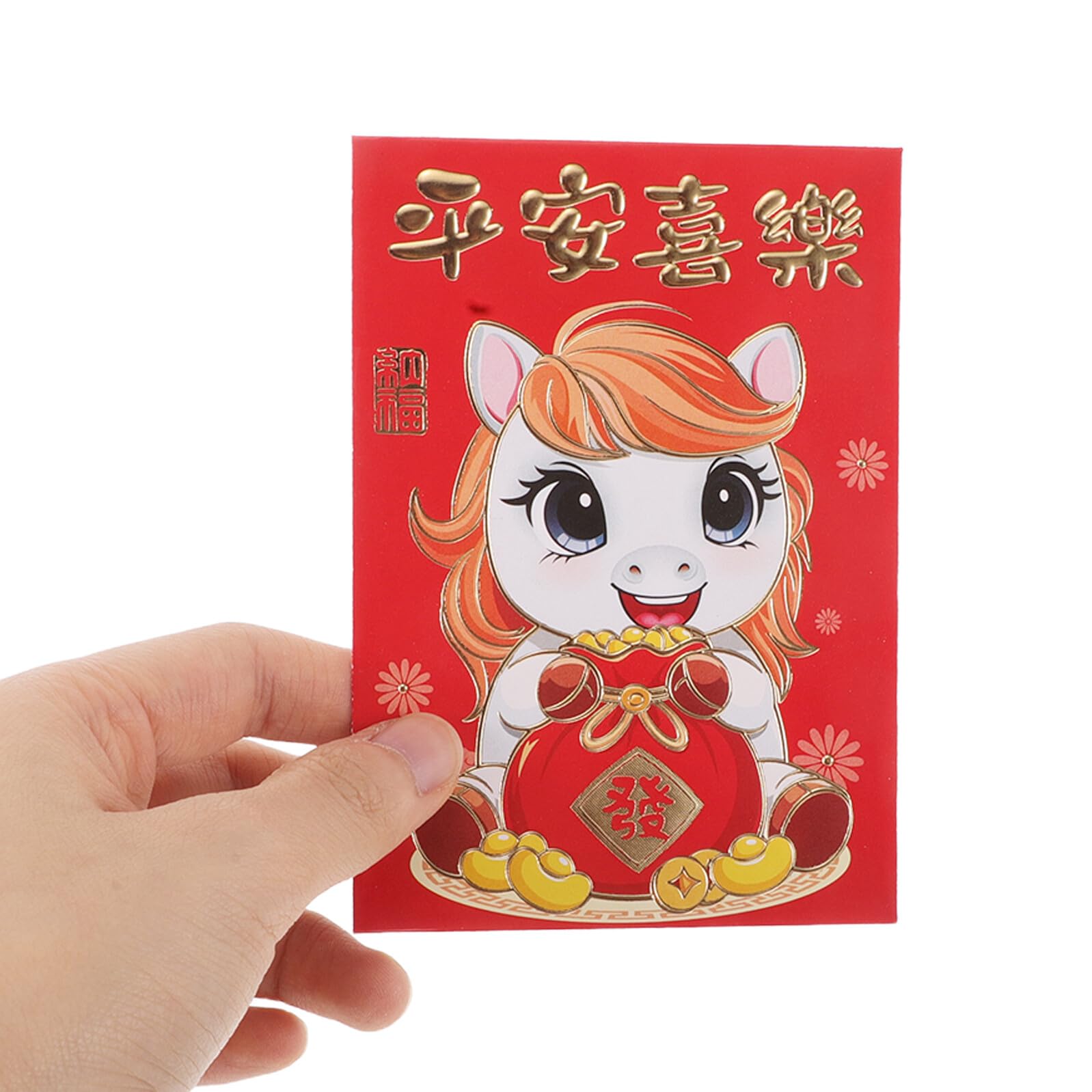 Sobres Chinos Rojos 2026 Año del Caballo, Papel, 300 Piezas