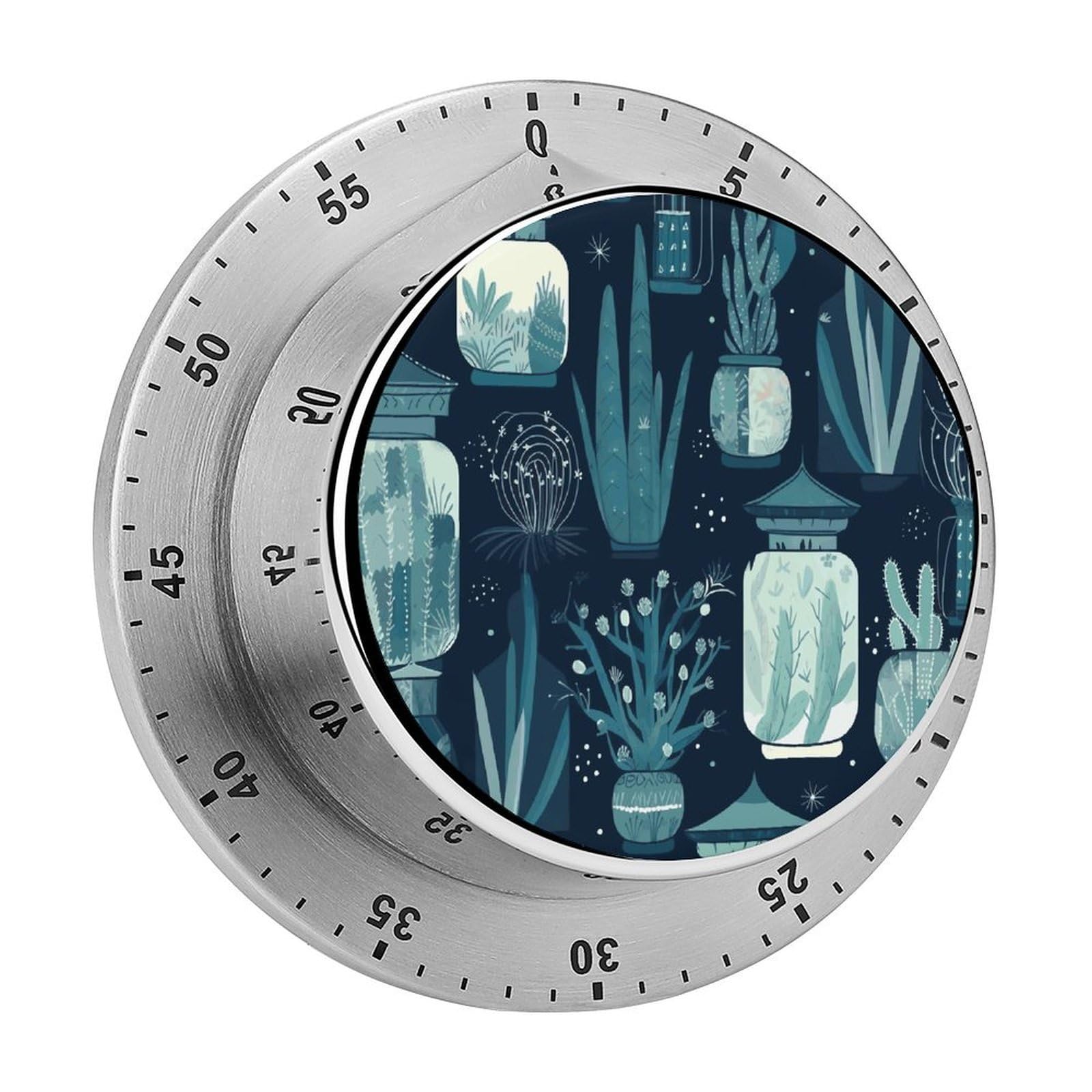 Adfgyerh Style Succulent Plants And Cactus Timer For Cooking, Kitchen Timer Magnetic No Batteries Required, Mechanical Timer With Loud Alarm, For Fitness Baking Exercise Oven