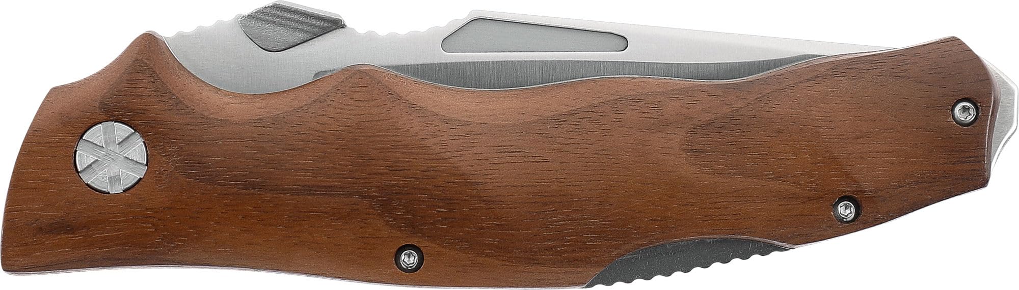 Walther Adventure Folder Wood - Coltello da sopravvivenza estremamente affilato e robusto, Legno, multicolore, m