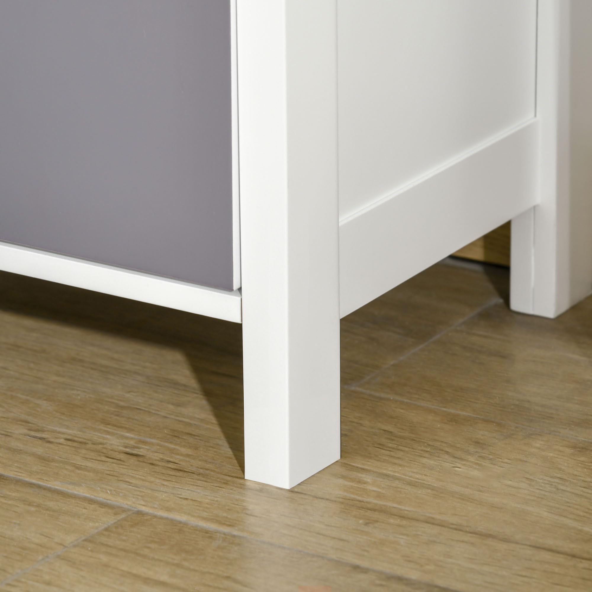 HOMCOM Chiffonnier Commode 5 tiroirs 45L x 30l x 95,4H cm Multicolores | Meuble de Rangement, Poignée Métal Coquille, MDF