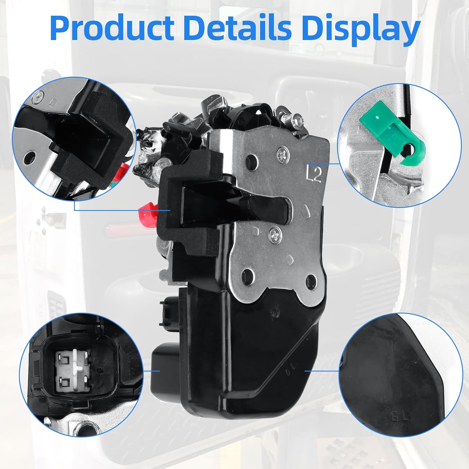 931-644 Power Door Lock Latch Actuator 55276795AB 55276795AC 55276795AD Rear Left Driver Side Door Latch Compatible with 2003-2010 Dodge Ram 1500 2500 3500 4000