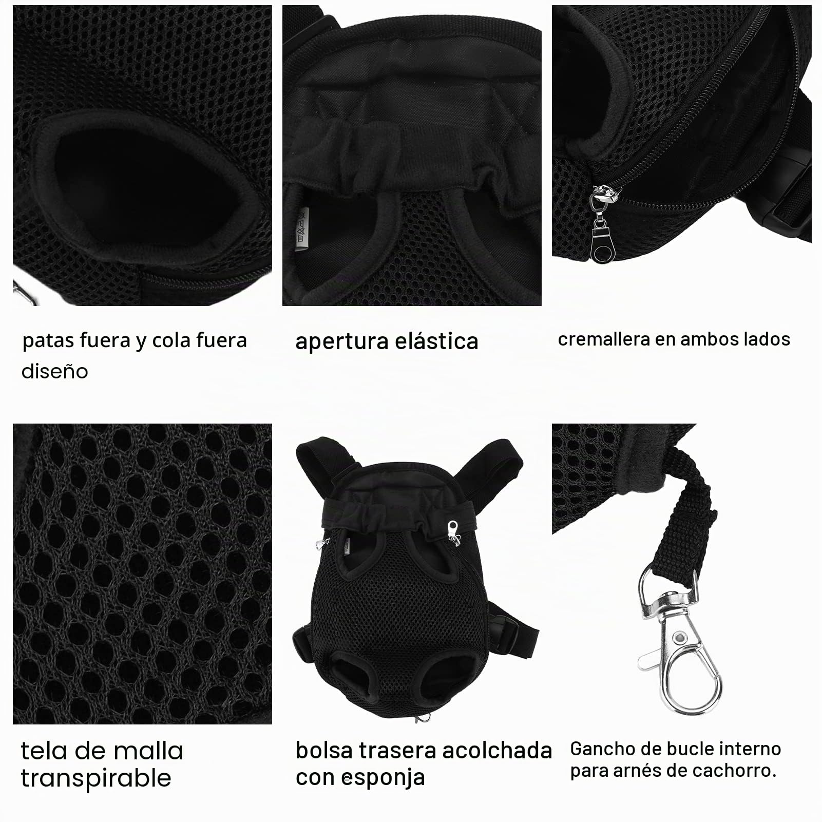 Transportador De Mascotas, Dar A Las Mascotas Un Descanso Mochila De Pecho para Llevar Perros Pequeños O Gatos para Ciclismo, Senderismo, Camping, Caminar O Reunirse con Amigos