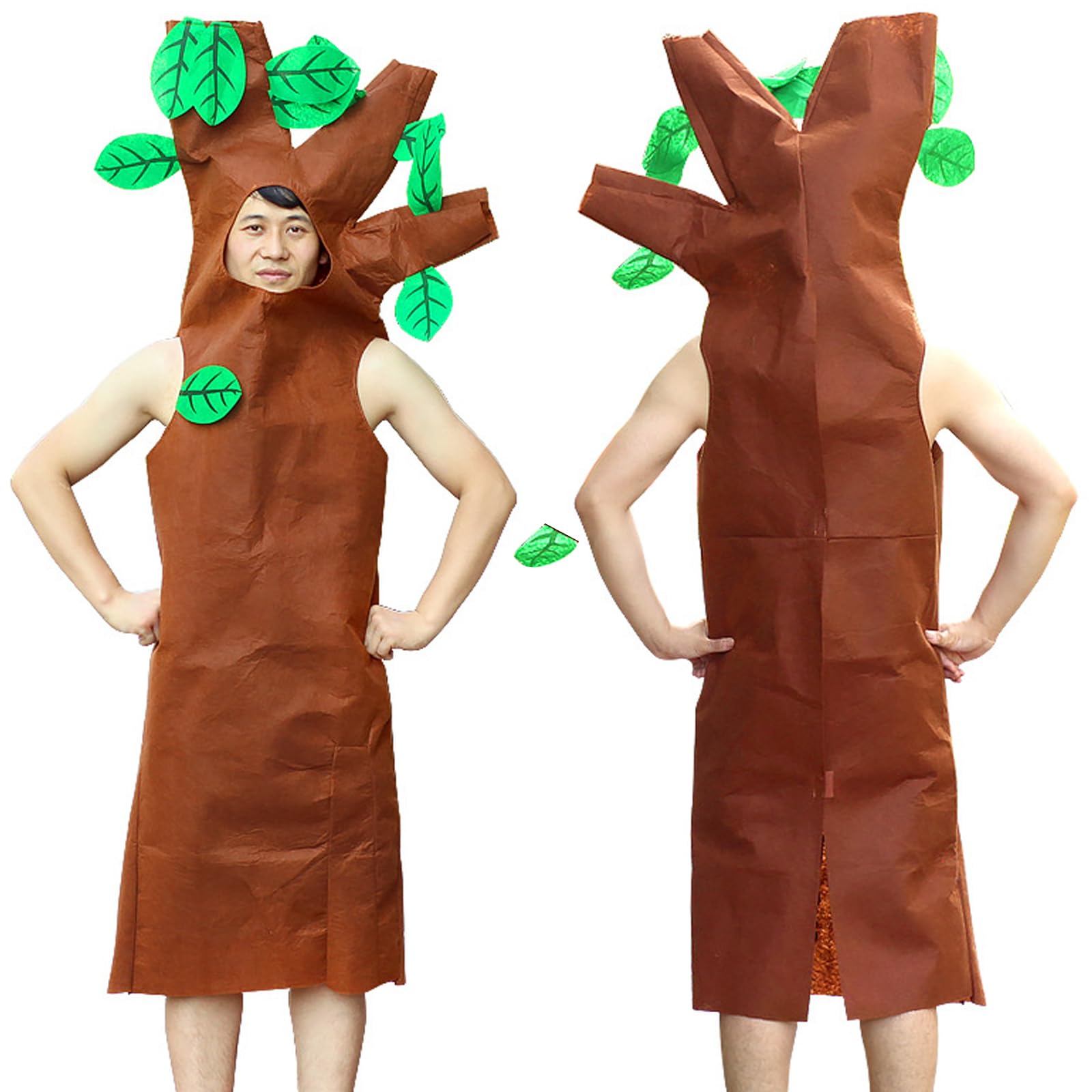 Costume D'arbre Adulte Drôle Déguisée Déguisement En Tissu Non