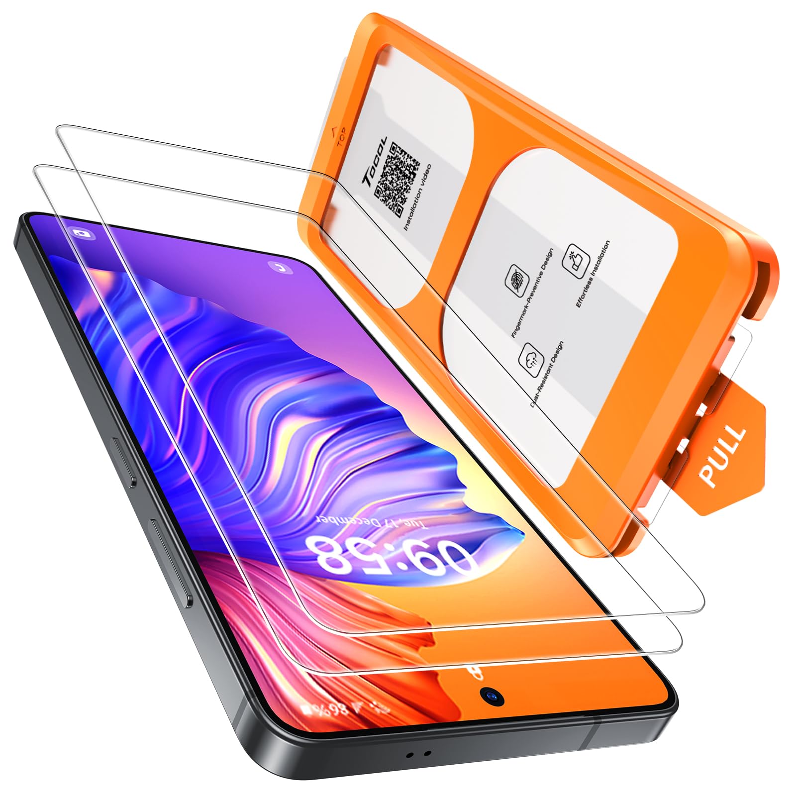 TOCOL Vetro Temperato per Samsung Galaxy S26 Ultra da 6,9 Pollici, Pellicola Protettiva Facile Installazionea, HD e Senza Bolle, Anti Graffio, Durezza 9H, Anti-Impronte, Compatibile con Cover, 2 Pezzi